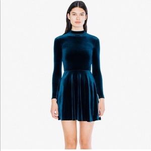 American Apparel Velvet Violette Skater Dress